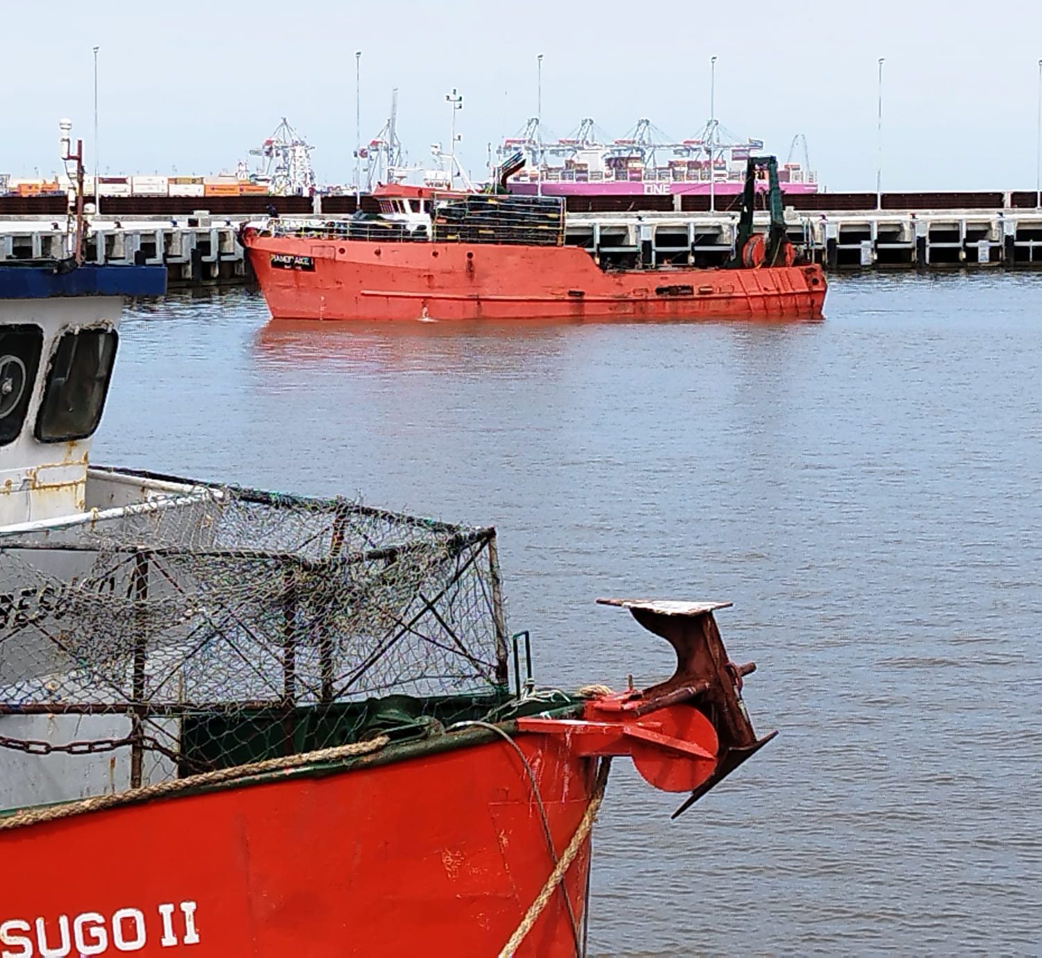 Barcos en el puerto Capurro