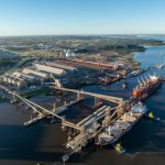 En 2025 arribaron 417 buques a las terminales de Nueva Palmira