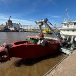 Desde Nueva Palmira partió la draga que reforzará el mantenimiento de la hidrovía