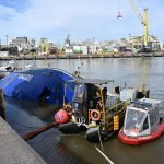 Activan protocolo ambiental tras escora de pesquero ruso en Montevideo