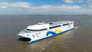 El “China Zorrilla” comienza a operar entre Buenos Aires y Colonia tras su presentación oficial