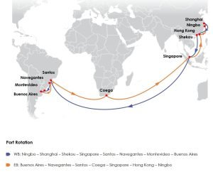 OOCL lanza nueva ruta entre Asia y Sudamérica con escala en Montevideo
