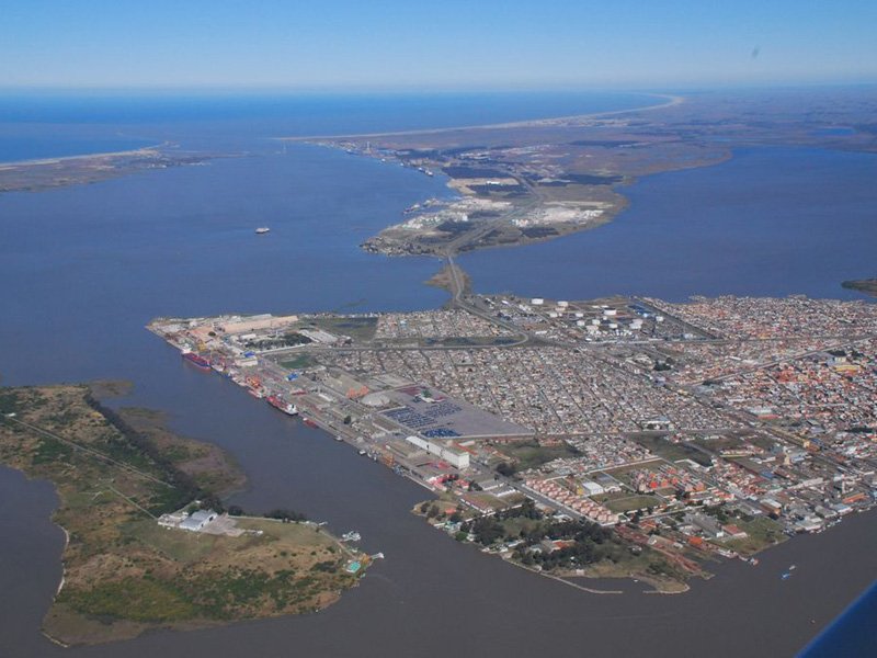Imagen aérea del puerto de Río Grande